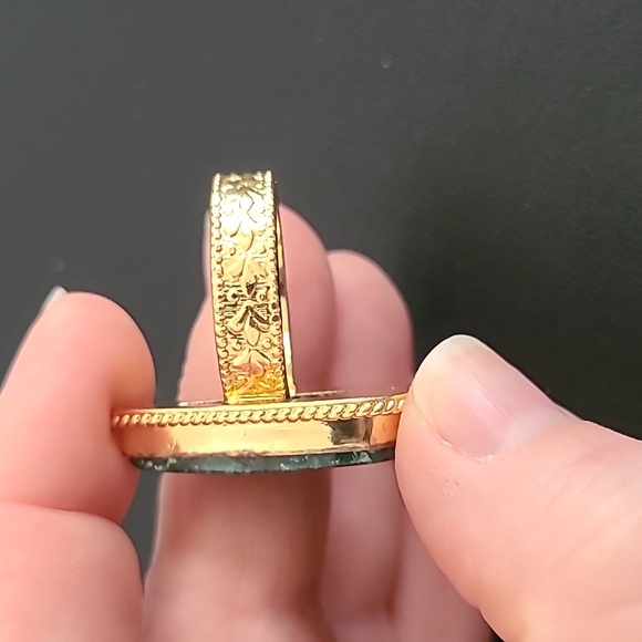 Stunning green agate ring - Picture 2 of 5